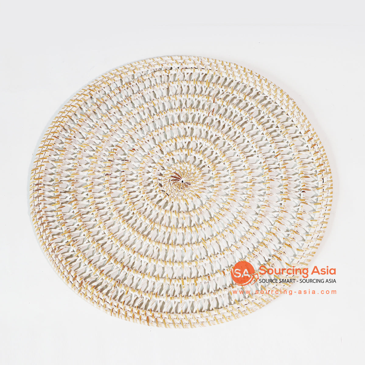 MTIC036 WHITE WOVEN RATTAN PLACEMAT