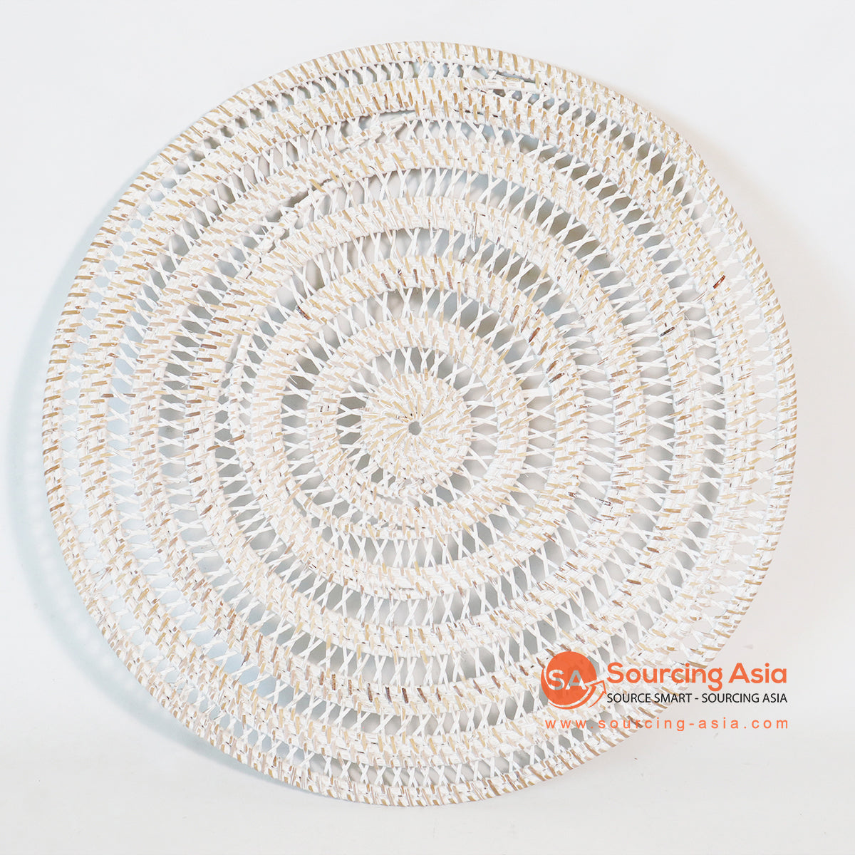 MTIC054-1 WHITE WASH WOVEN RATTAN PLACEMAT