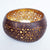 MULC030 NATURAL OLD COCONUT CARVED CANDLE HOLDER WITH GOLD COLOR INSIDE