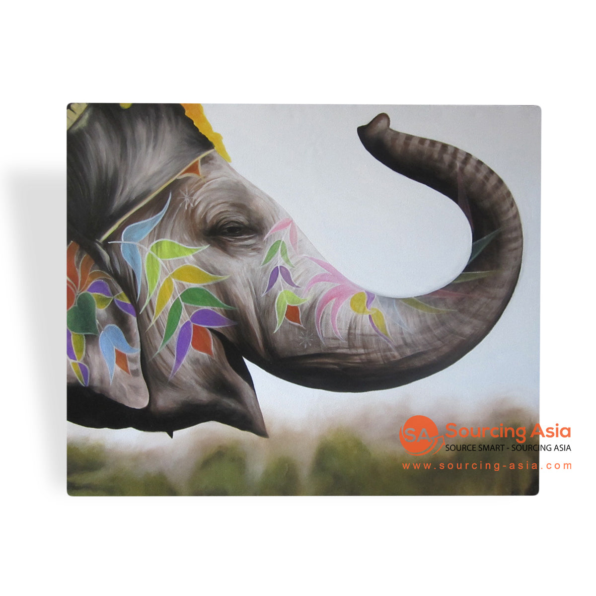 MYS026-5 ELEPHANT IN FESTIVE PAINTING