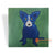 MYS026-8 BLUE DOG WITH YELLOW EYES PAINTING