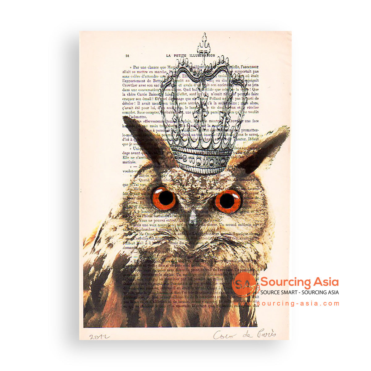 MYS170 OWL KING PAINTING