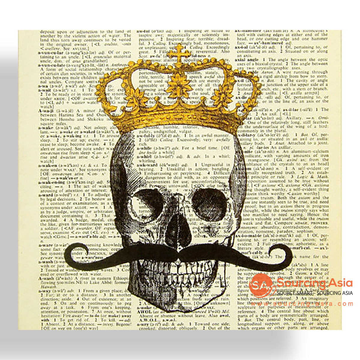 MYS180 SKULL AND CROWN PAINTING