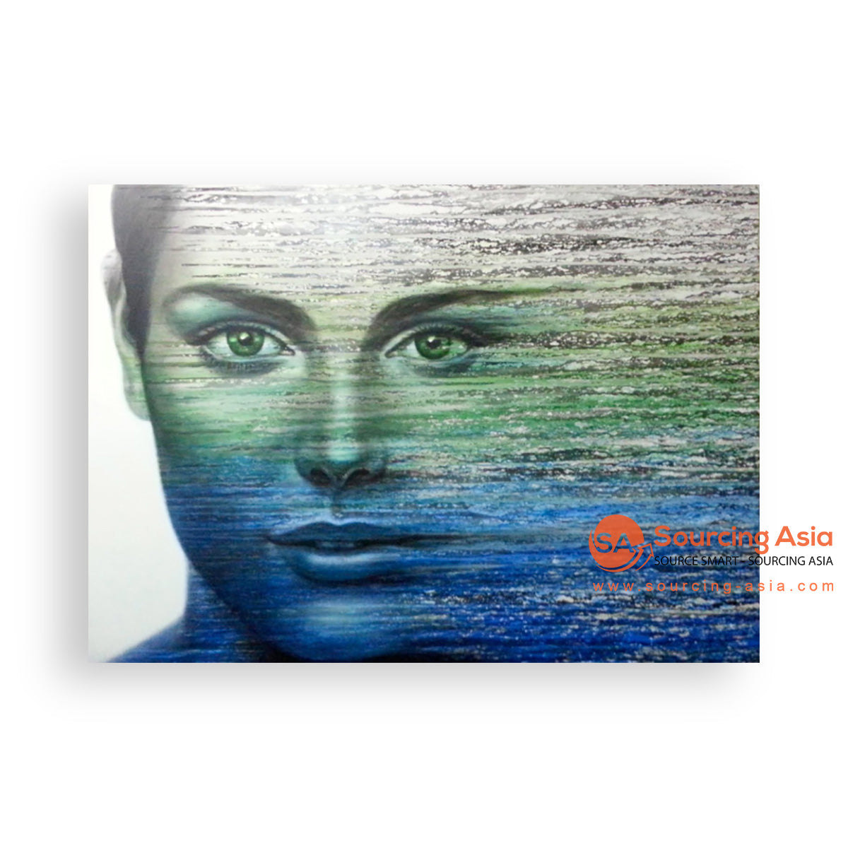 MYS278 BLUE WOMAN PAINTING