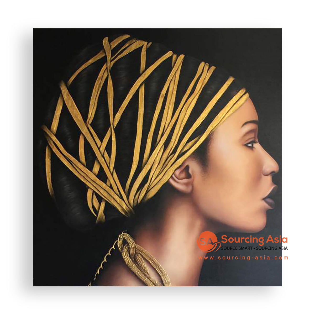 MYS321 ARTISTIC AFRICAN WOMAN PAINTING