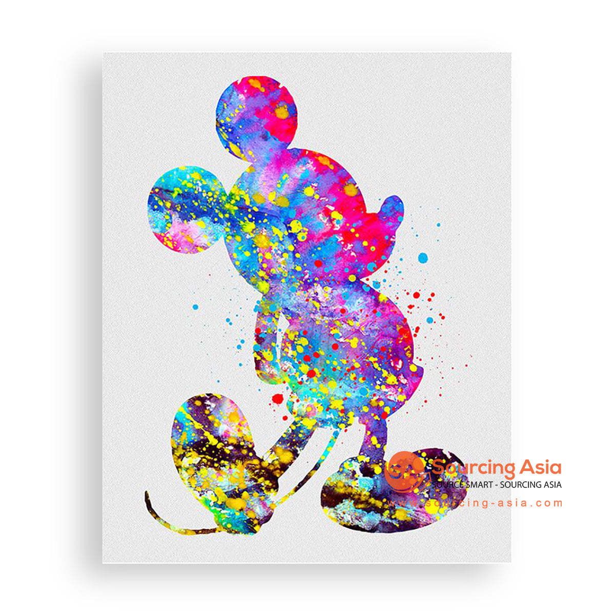 MYS387 ABSTRACT MICKEY MOUSE PAINTING