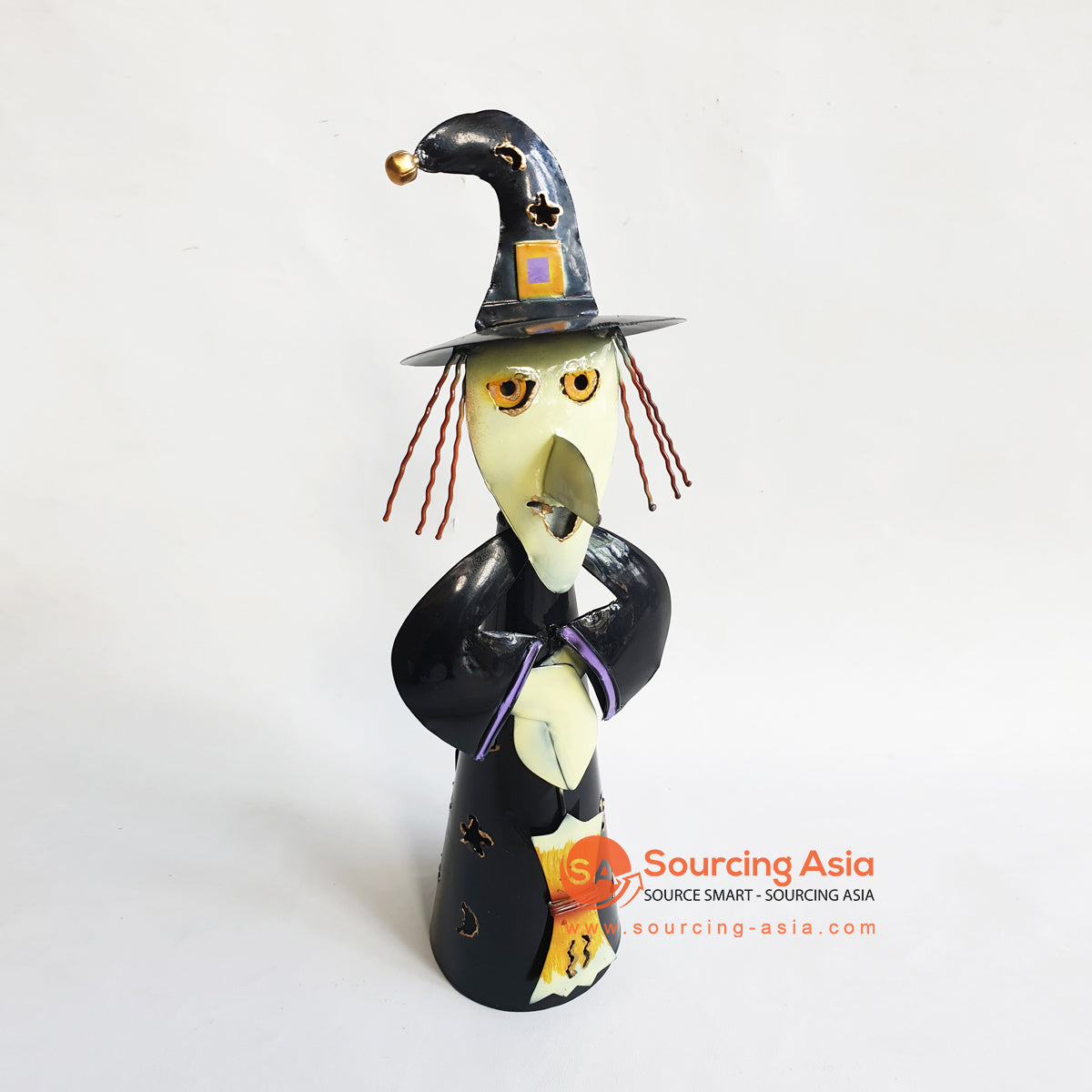 PEBC042 METAL HALLOWEEN WITCH DECORATION