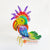 PEBC047 MULTICOLOR METAL PARROT DECORATION