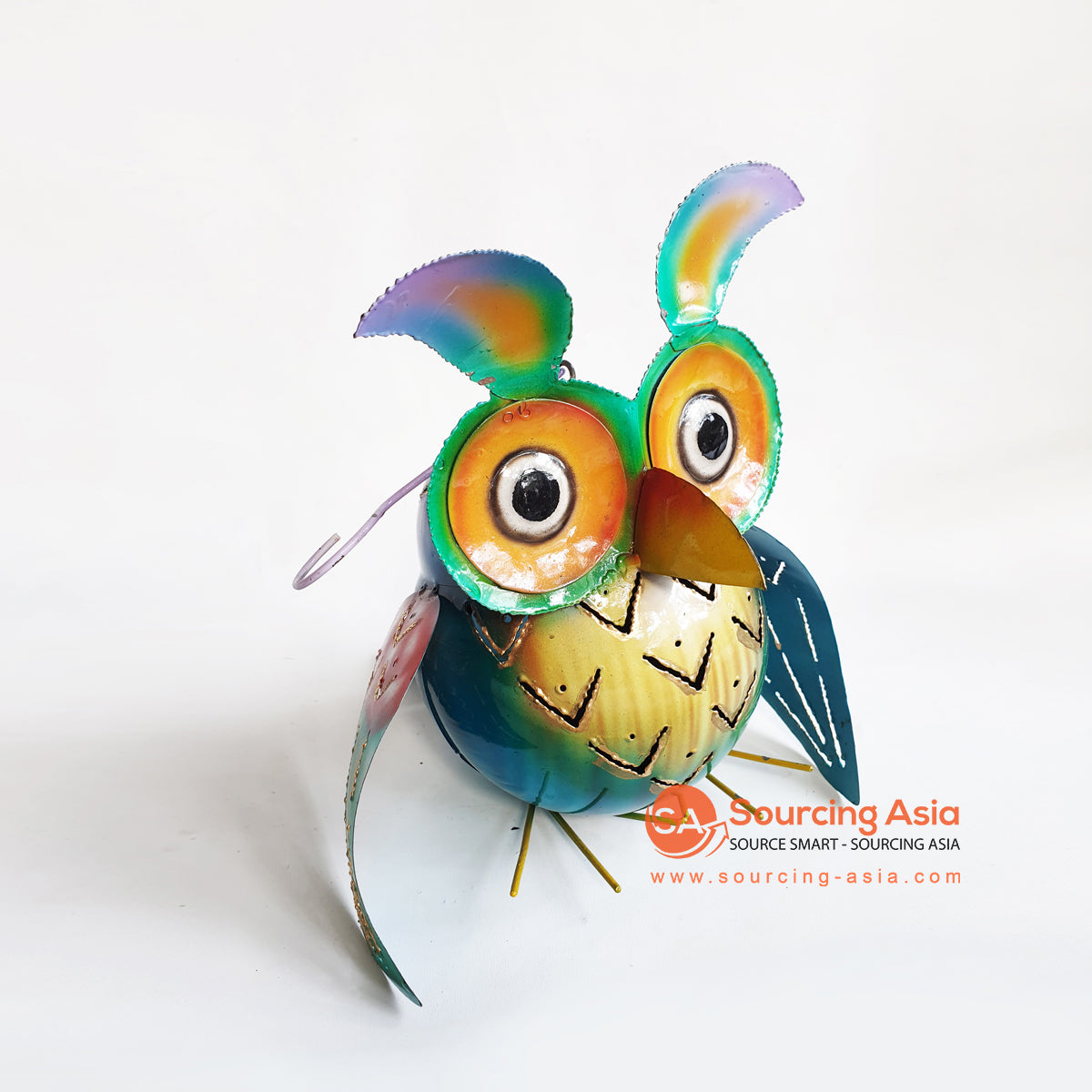 PEBC061 MULTICOLOR METAL OWL DECORATION