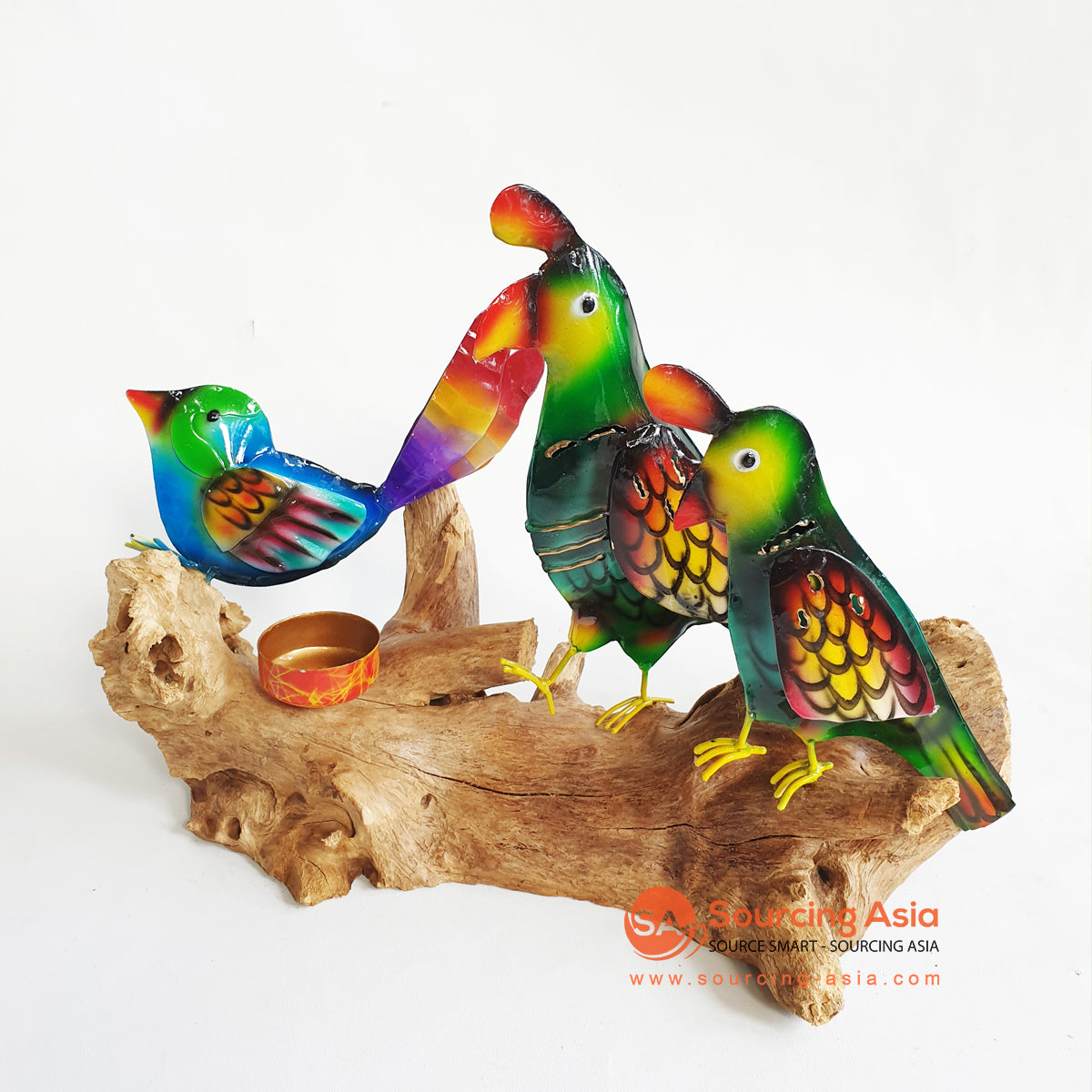 PEBC105 THREE BIRDS METAL DECORATION WITH STAND