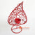 PEBC121 RED METAL HEART DECORATION WITH STAND