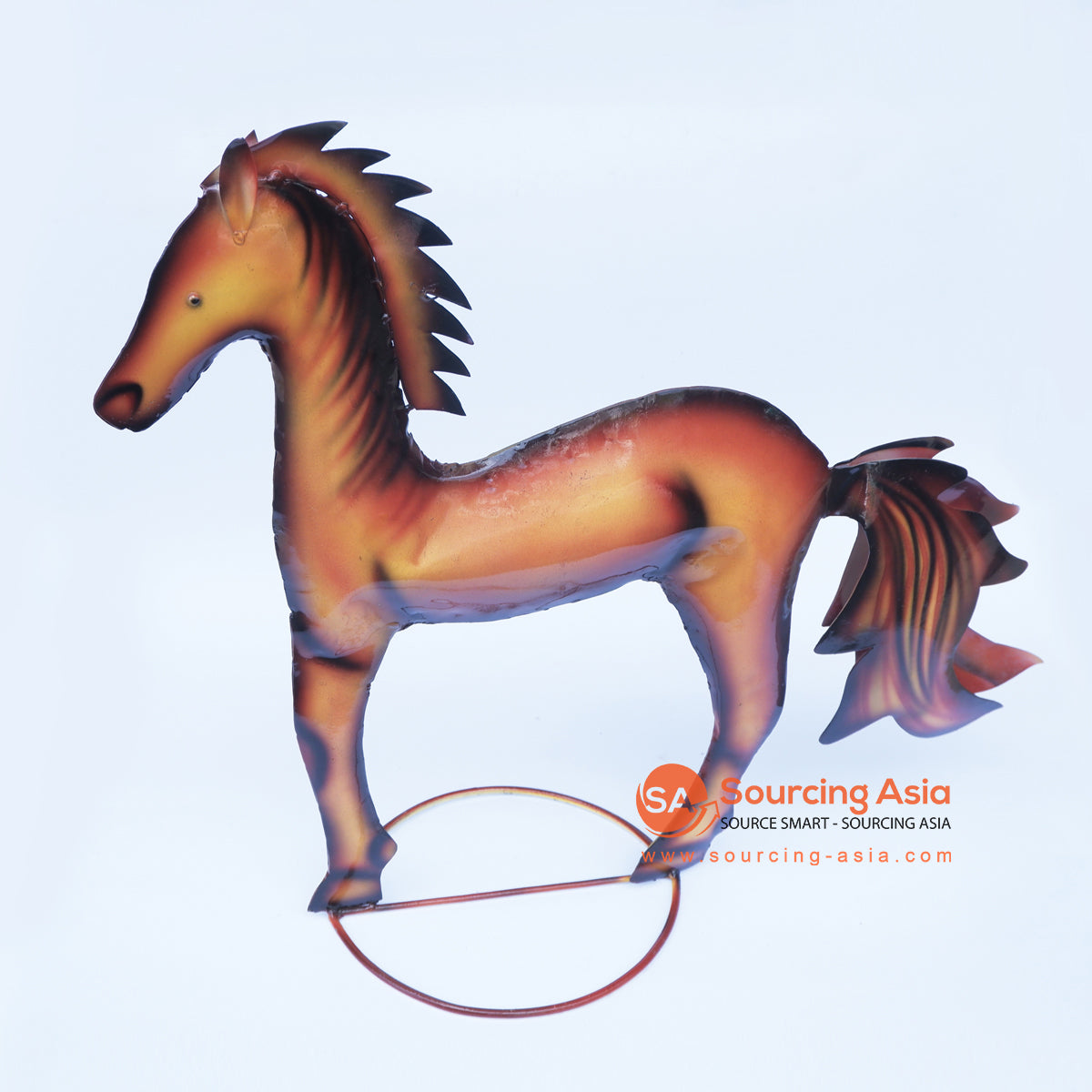 PEBC161 AIRBRUSHED PAINTED METAL HORSE DECORATION