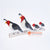 PEBC173 AIRBRUSHED PAINTED METAL LINED UP BIRDS DECORATION