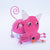 PEBC178 AIRBRUSHED PINK PAINTED METAL MOUSE DECORATION