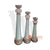 PIT057SET-2 SET OF THREE LIGHT MOCHA WOODEN CANDLE HOLDERS