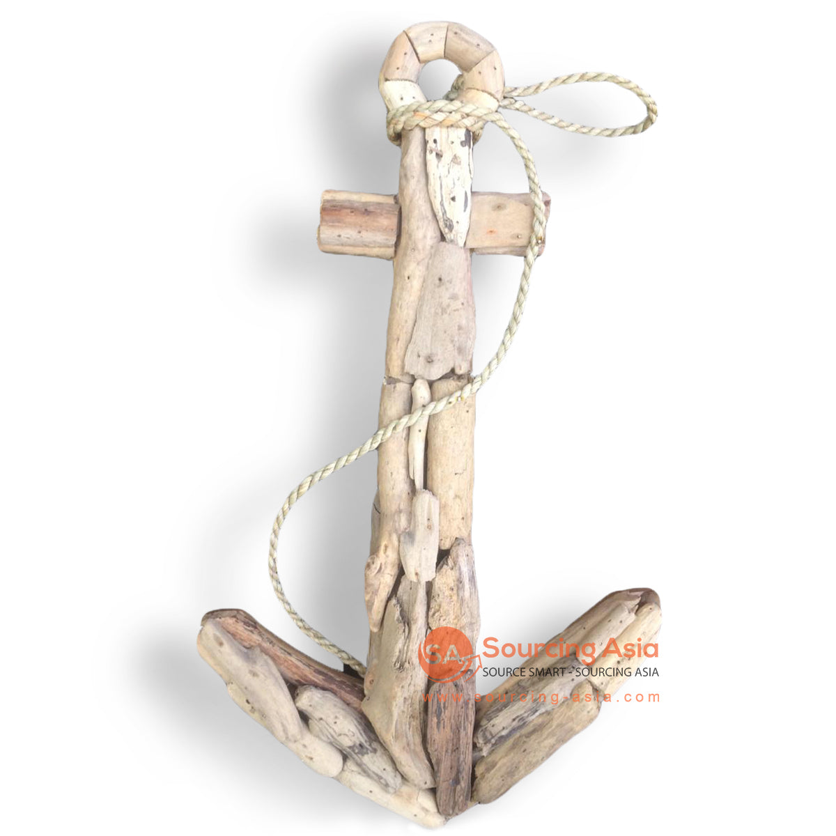 PJY047-60 NATURAL DRIFTWOOD ANCHOR DECORATION 60CM