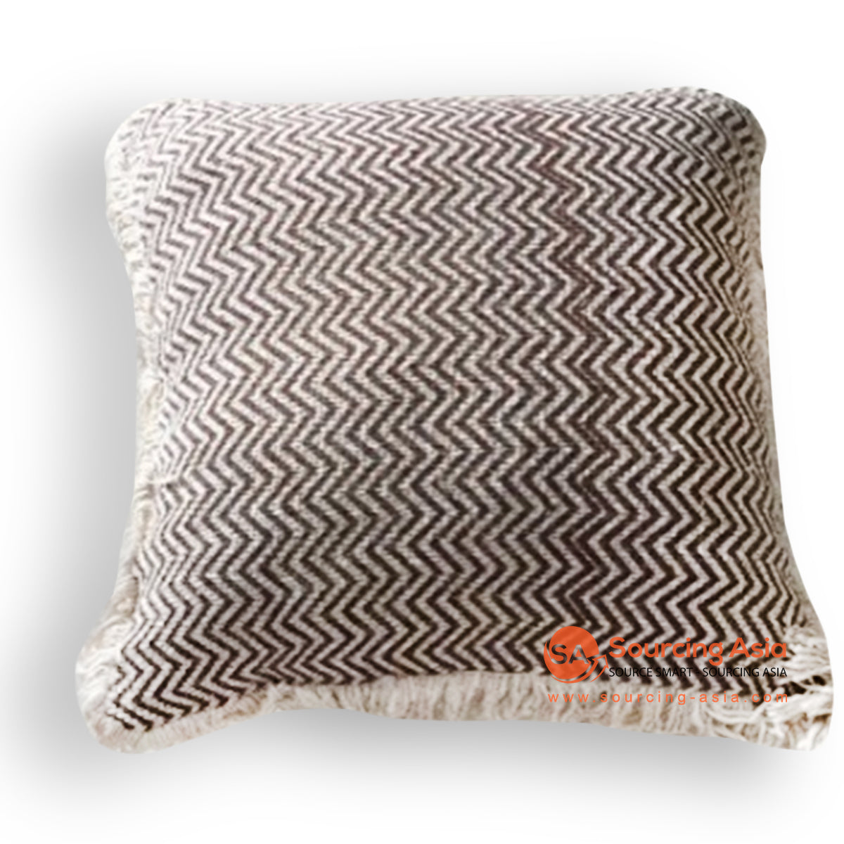 PLT021 GREY AND WHITE CUSHION WITH RAMPLE (PRICE WITHOUT INNER)