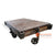 RAIL001 NATURAL TEAK WOOD AND IRON TROLLEY COFFEE TABLE