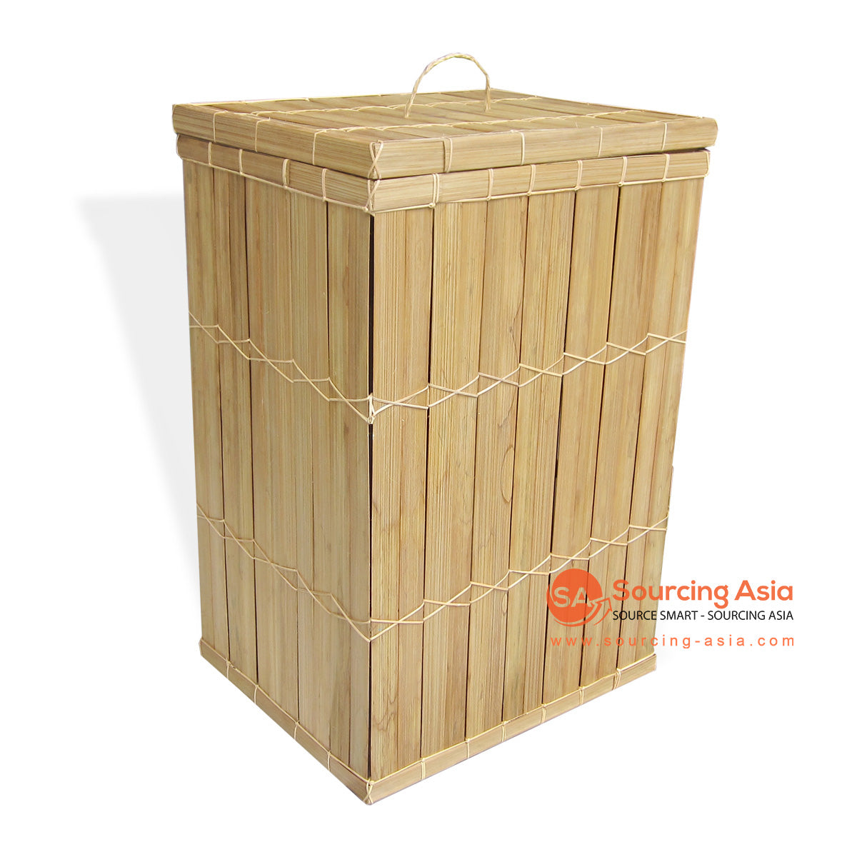 RATS031-1 NATURAL BAMBOO LAUNDRY BASKET WITH LID