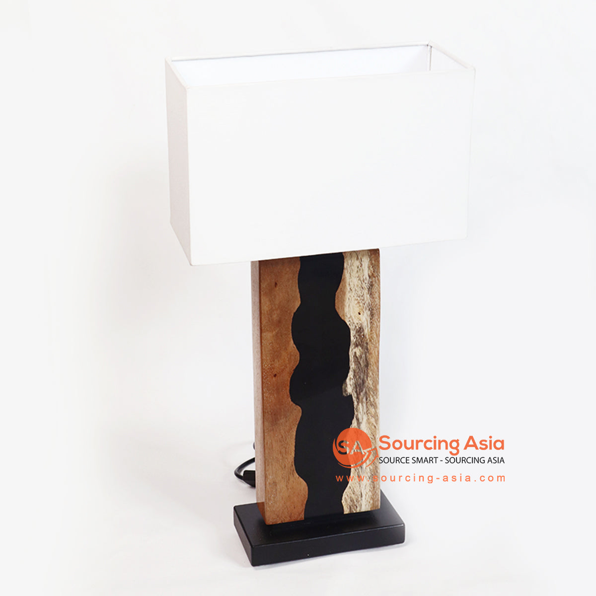 RCD002 NATURAL WOODEN TABLE LAMP WITH LAMP SHADE