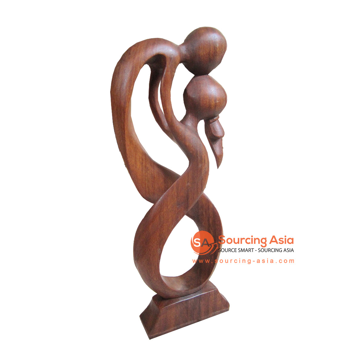 RGL016-40 WOODEN ABSTRACT KISSING COUPLE STATUE
