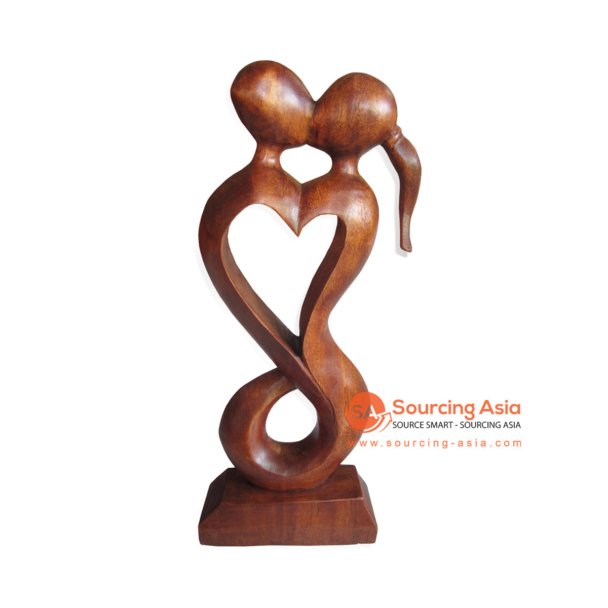 RGL011-40 WOODEN ABSTRACT KISSING COUPLE AND LOVE SYMBOL