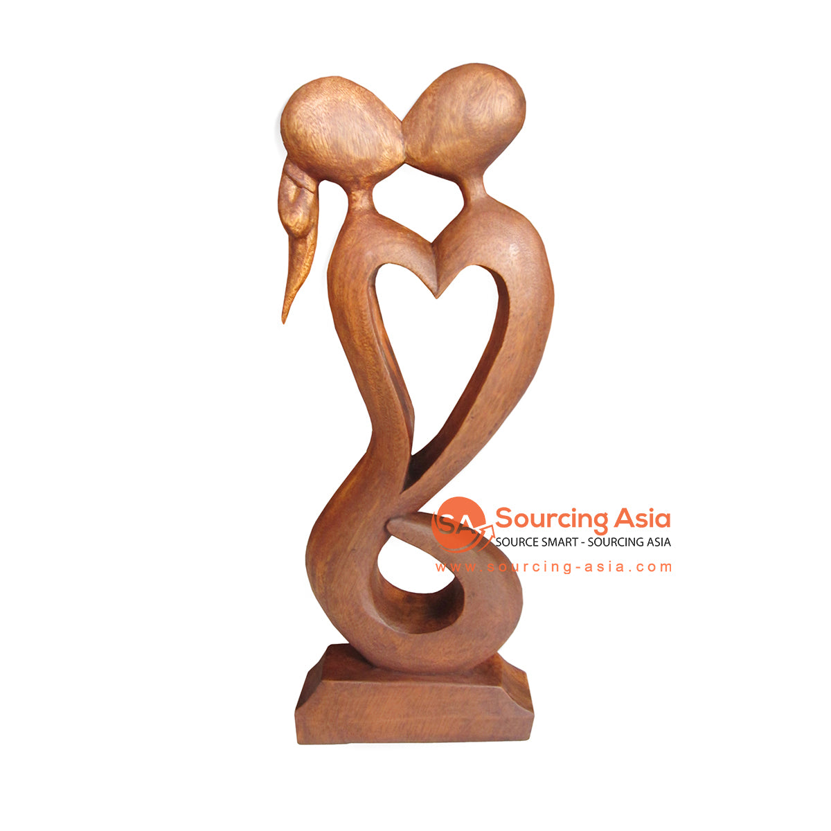 RGL011-50 WOODEN ABSTRACT KISSING COUPLE AND LOVE SYMBOL