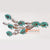 SARSH026 ANTIQUE TURQUOISE AND SILVER METAL FISHES WALL DECORATION