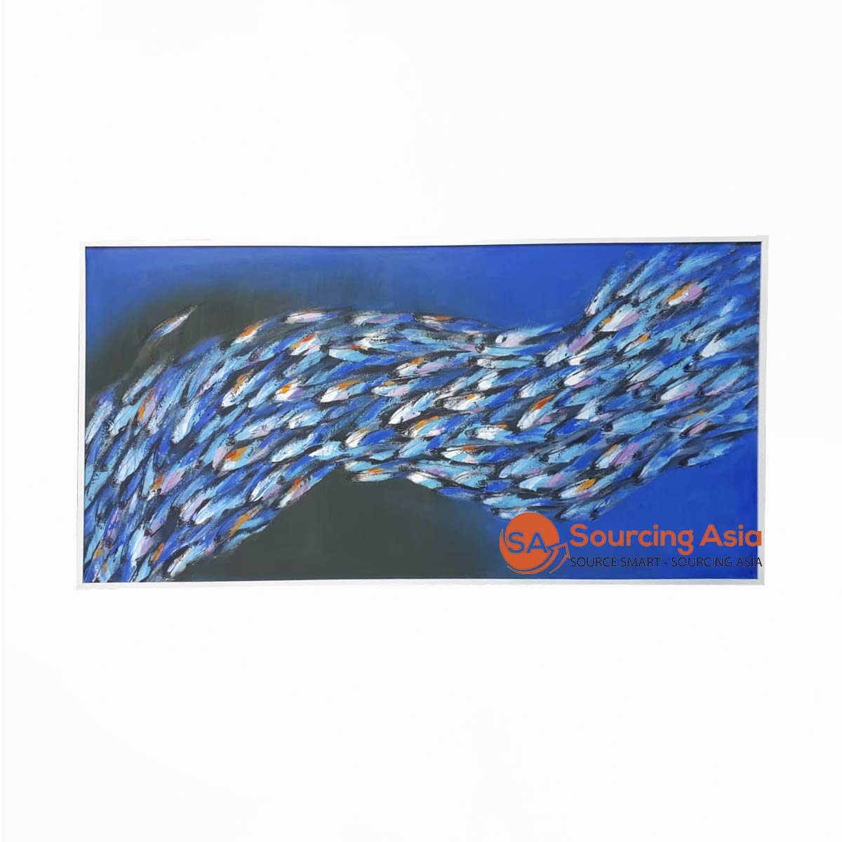 SDL132 FISH PAINTING WITH WHITE FRAME