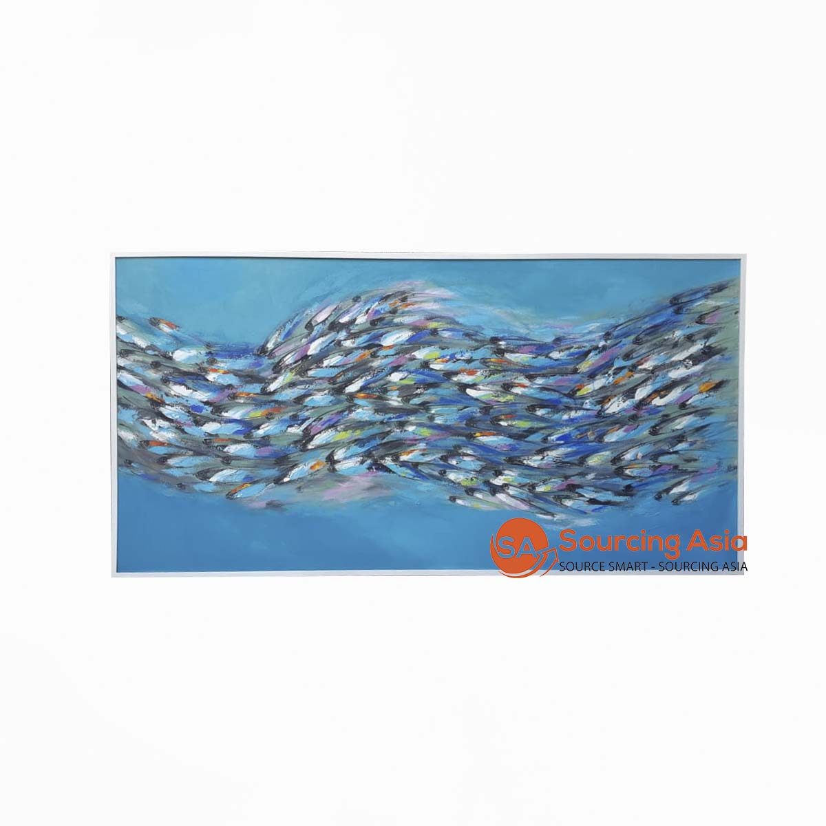 SDL133 FISH PAINTING WITH WHITE FRAME
