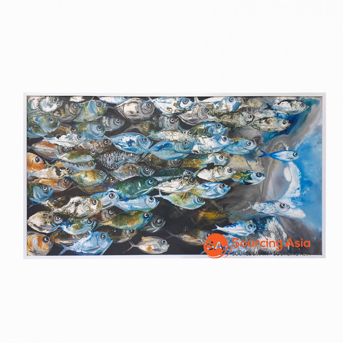SDL143 FISH PAINTING WITH WHITE FRAME