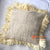 SHL050-1 NATURAL RAFFIA MEDIUM SQUARE CUSHION WITH FRINGE (PRICE WITH INNER)
