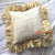 SHL050 NATURAL RAFFIA SQUARE CUSHION WITH FRINGE (PRICE WITH INNER)