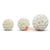 SHL055-6 SET OF THREE WHITE SHELL BALLS DECORATION