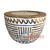 SHL060-7 WHITE WASH WOODEN TRIBAL CARVED CANDLE HOLDER WITH CANDLE