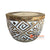 SHL060-8 WHITE WASH WOODEN TRIBAL CARVED CANDLE HOLDER WITH CANDLE