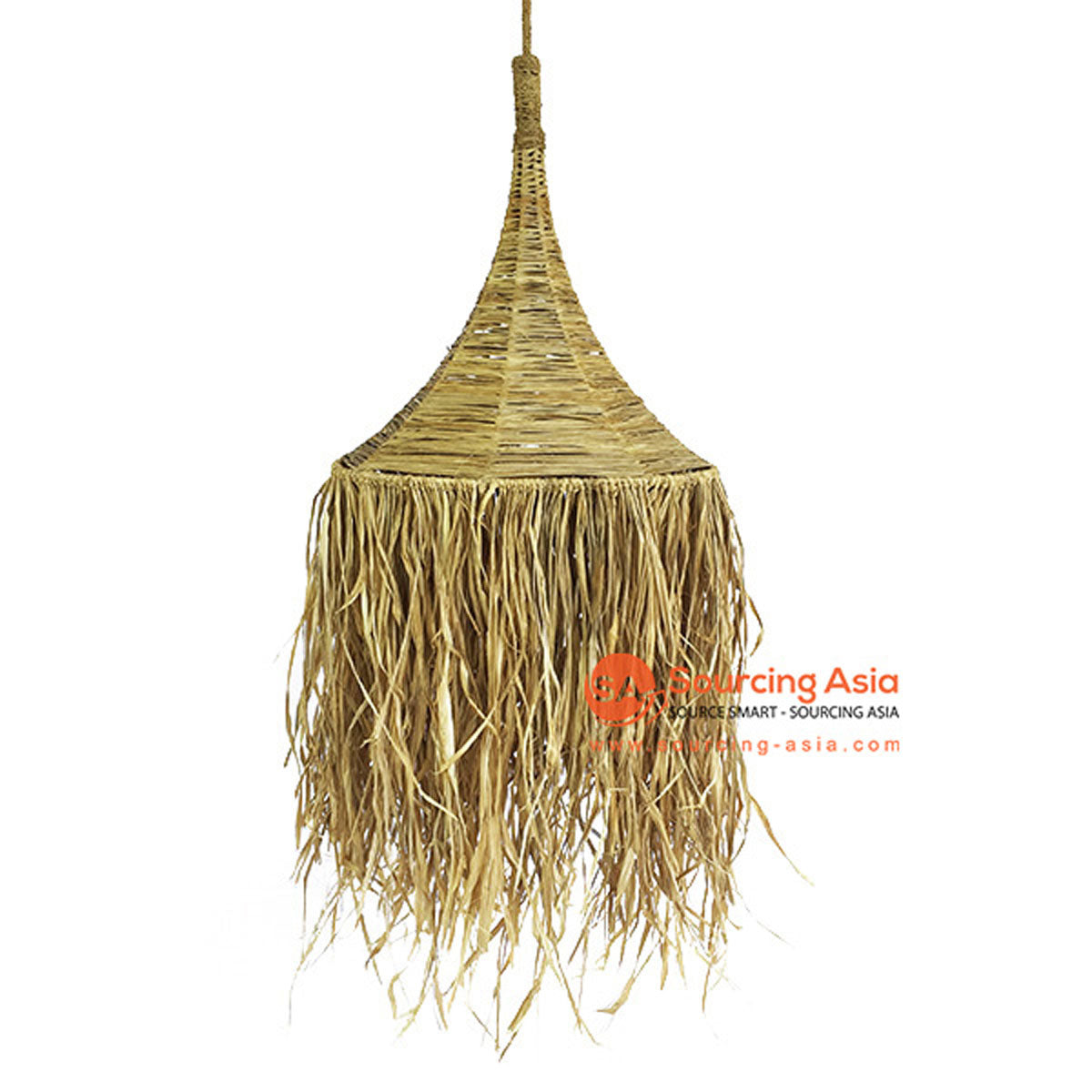 SHL063-5 NATURAL SEAGRASS PENDANT LAMP WITH FRINGE