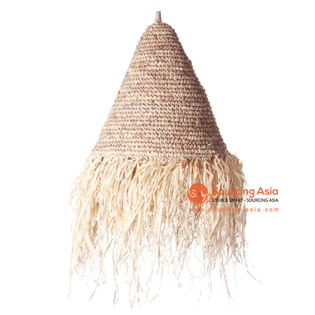 SHL063-7 NATURAL LEAF PENDANT LAMP WITH FRINGE