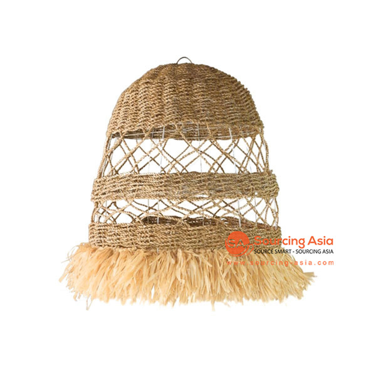 SHL063-9 NATURAL SEAGRASS PENDANT LAMP WITH FRINGE
