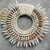 SHL068-4 WHITE AND GREY SHELL ROUND HANGING WALL DECORATION