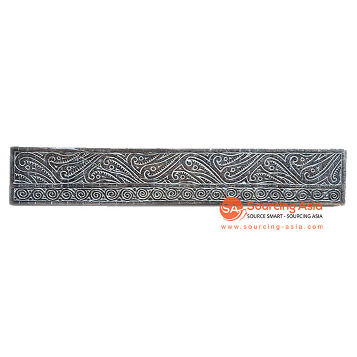 SHL075-9 WHITE WASH WOODEN CARVED WALL HOOK