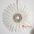 SHL076-12 WHITE FEATHER AND NATURAL COWRIE SHELL JUJU WALL DECORATION