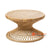 SHL156 NATURAL RATTAN LOW TWISTED TABLE WITH WIDE ROUND TOP