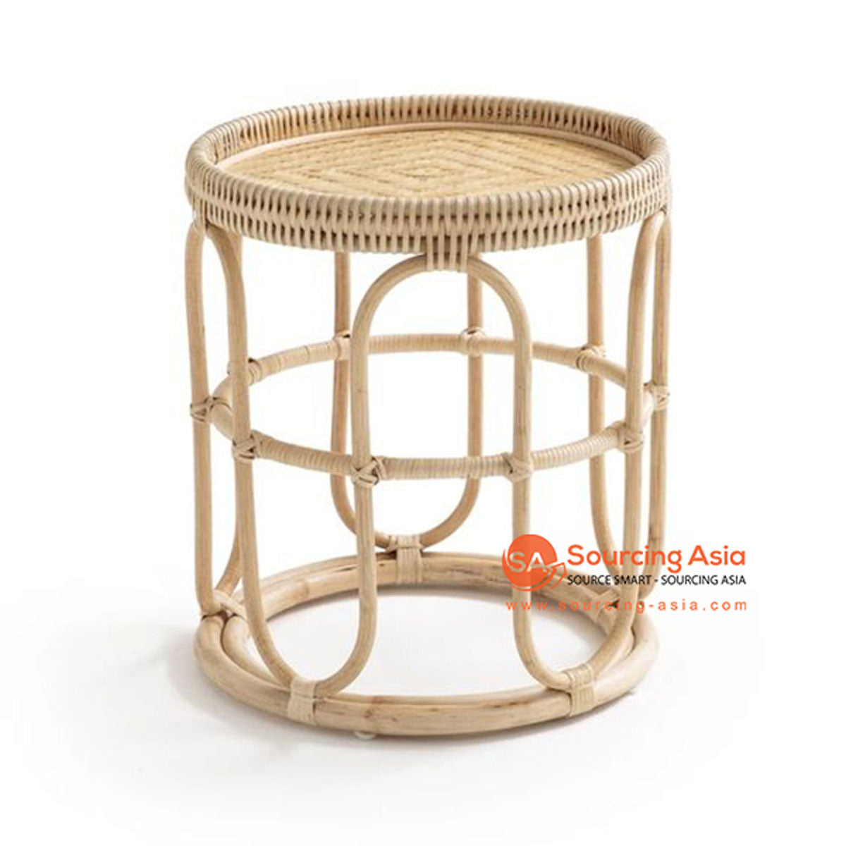 SHL161 NATURAL RATTAN DECORATIVE TABLE WITH ROUND TOP