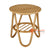 SHL163 NATURAL RATTAN DECORATIVE TABLE WITH ROUND TOP AND MAGAZINE SHELF