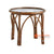 SHL164 NATURAL RATTAN DECORATIVE TABLE WITH ROUND TOP AND INSERTED GLASS