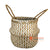 SHL168-11 NATURAL AND WHITE PURUN BASKET WITH HANDLE