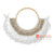 SHL169-15 WHITE FEATHER AND CREAM COWRIE SHELL NECKLACE HANGING WALL DECORATION