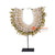 SHL169-8 NATURAL SHELL NECKLACE ON STAND DECORATION