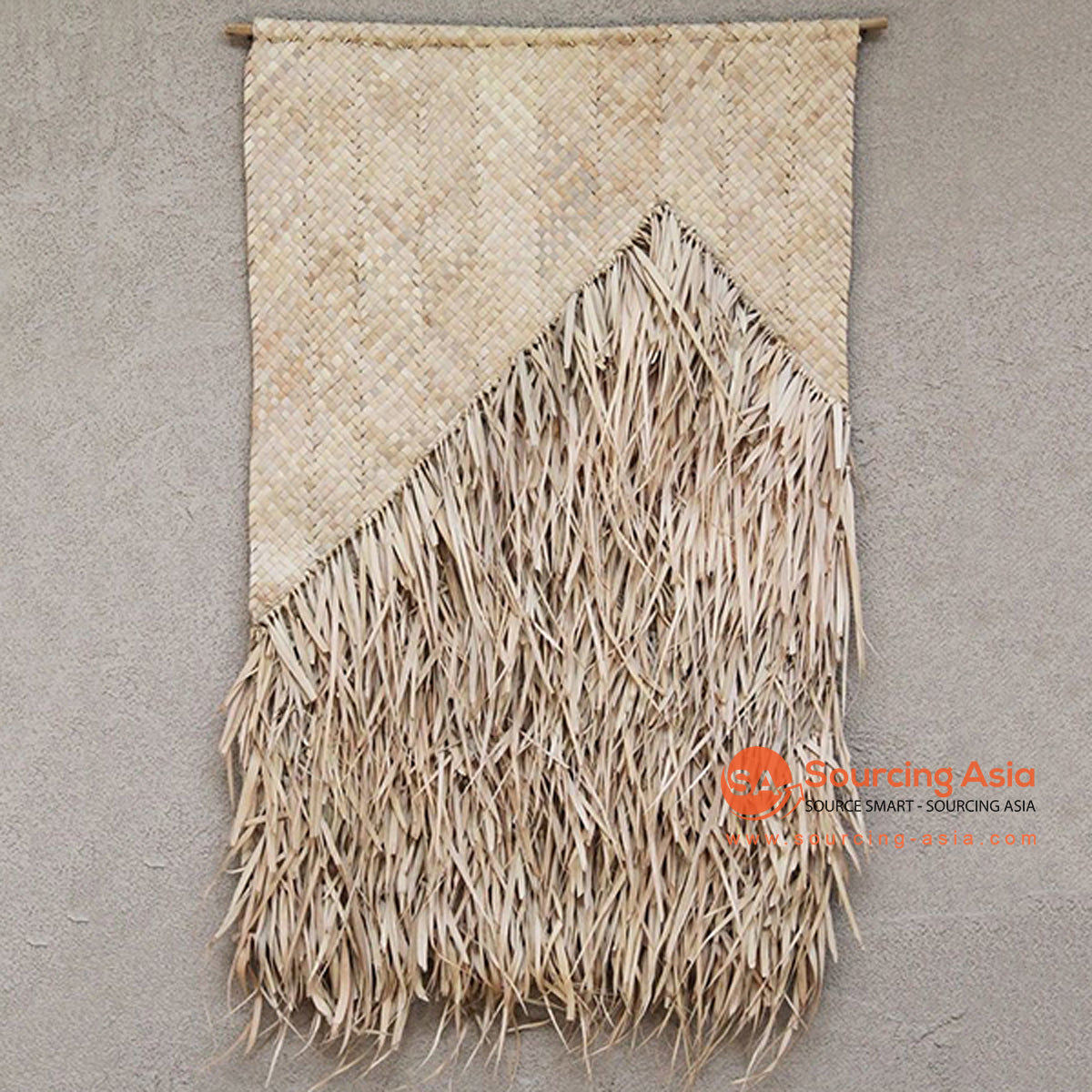 SHL170-14 NATURAL WOVEN PALM LEAF WALL DECORATION